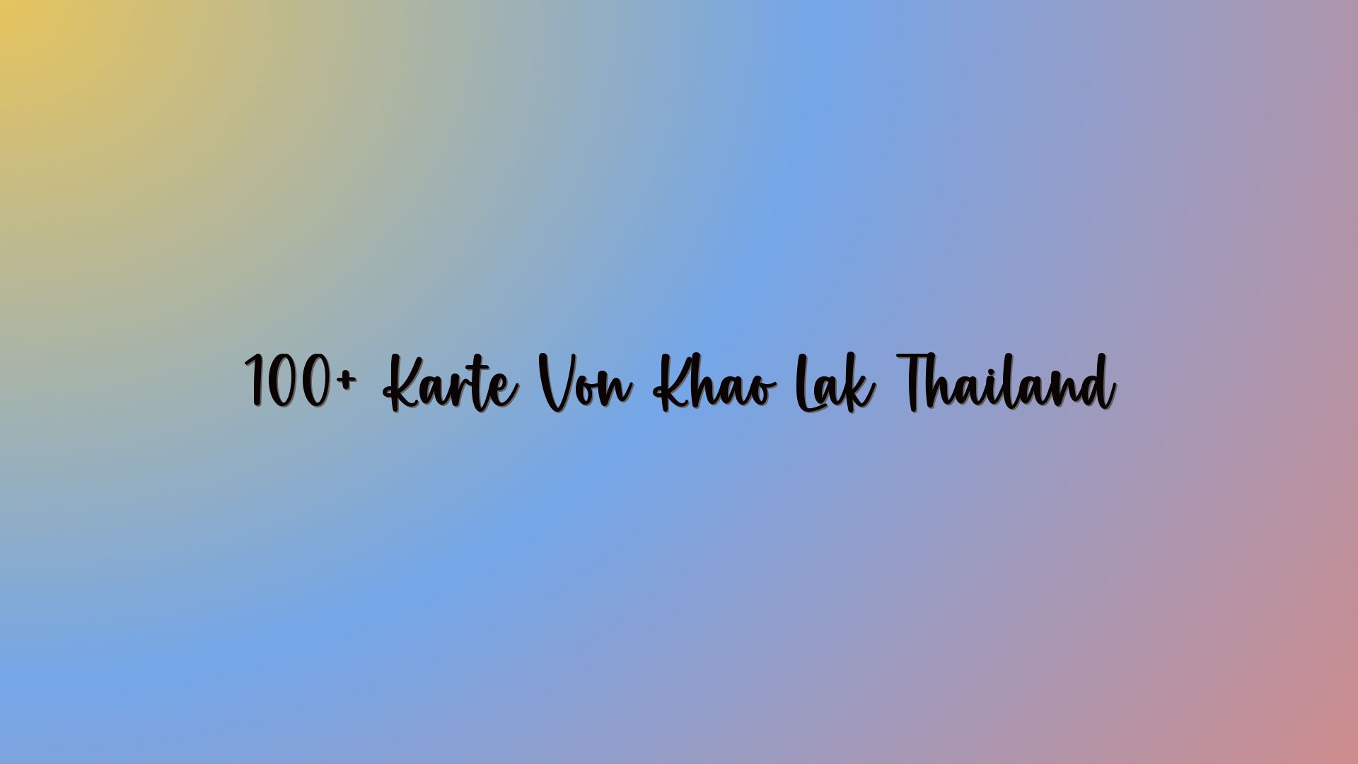 100+ Karte Von Khao Lak Thailand