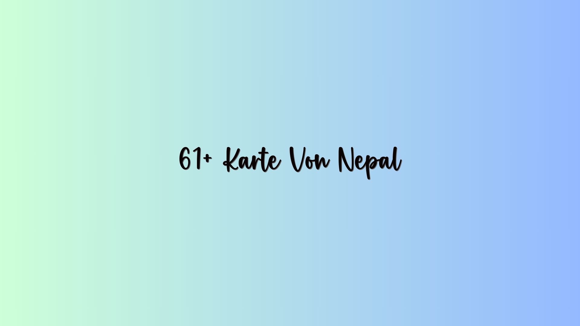 61+ Karte Von Nepal